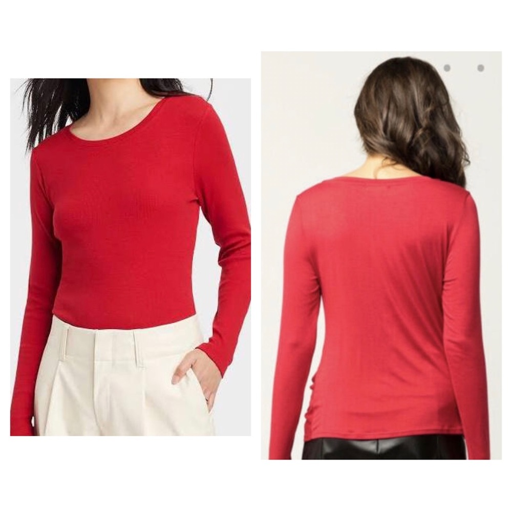 Socialite - NWOT Red Ribbed Knit Longsleeeve